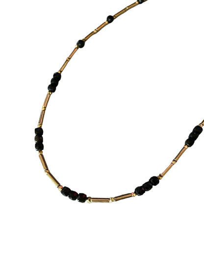 Collier Jasmine en Obsidienne