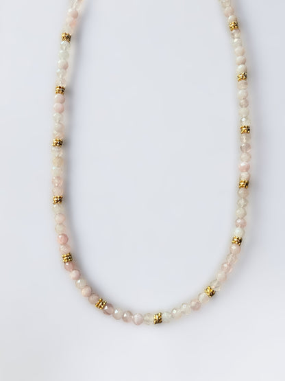 Collier Eden en Quartz rose pierres fines