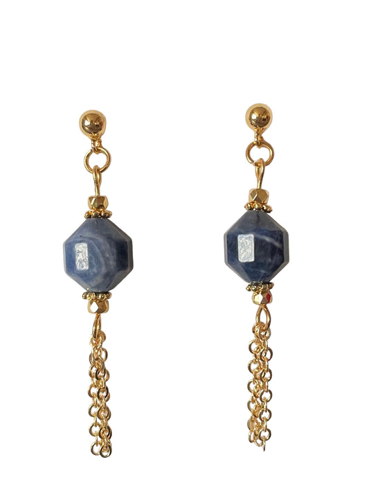 Boucles d'oreilles Bahia en Sodalite