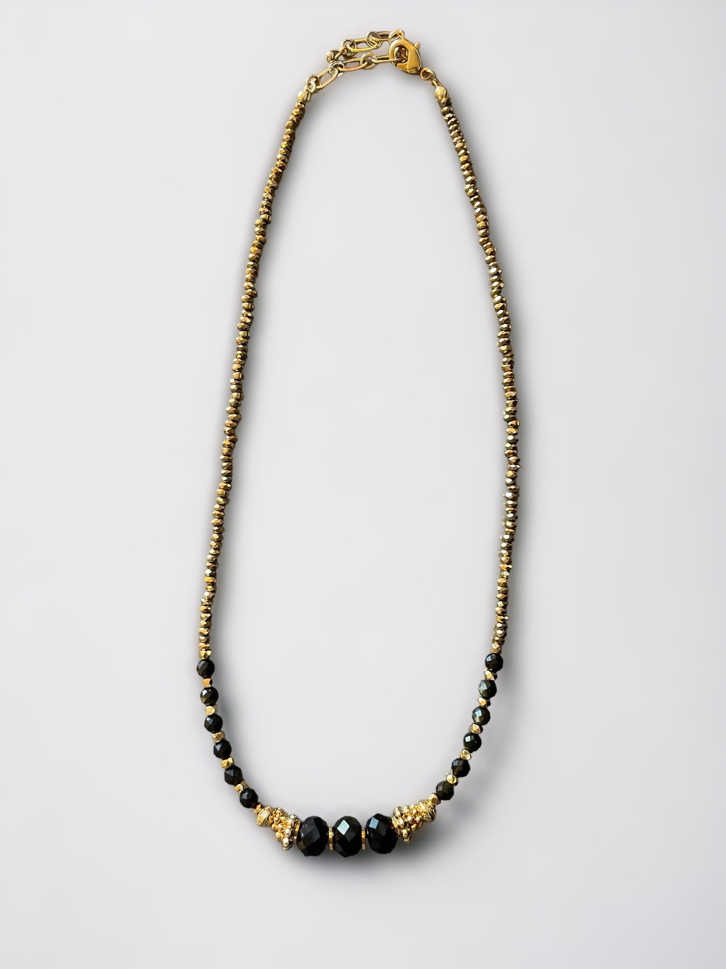 Collier Sissi en Obsidienne dorée