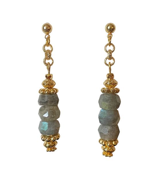 Boucles d'oreilles Sissi en Labradorite