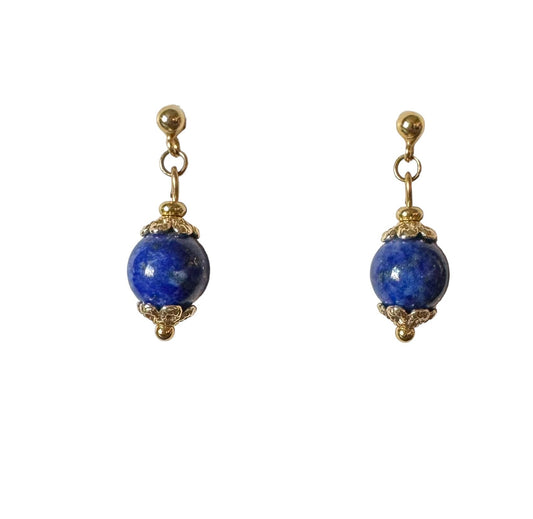 Boucles d'oreilles Luna en Lapis lazuli