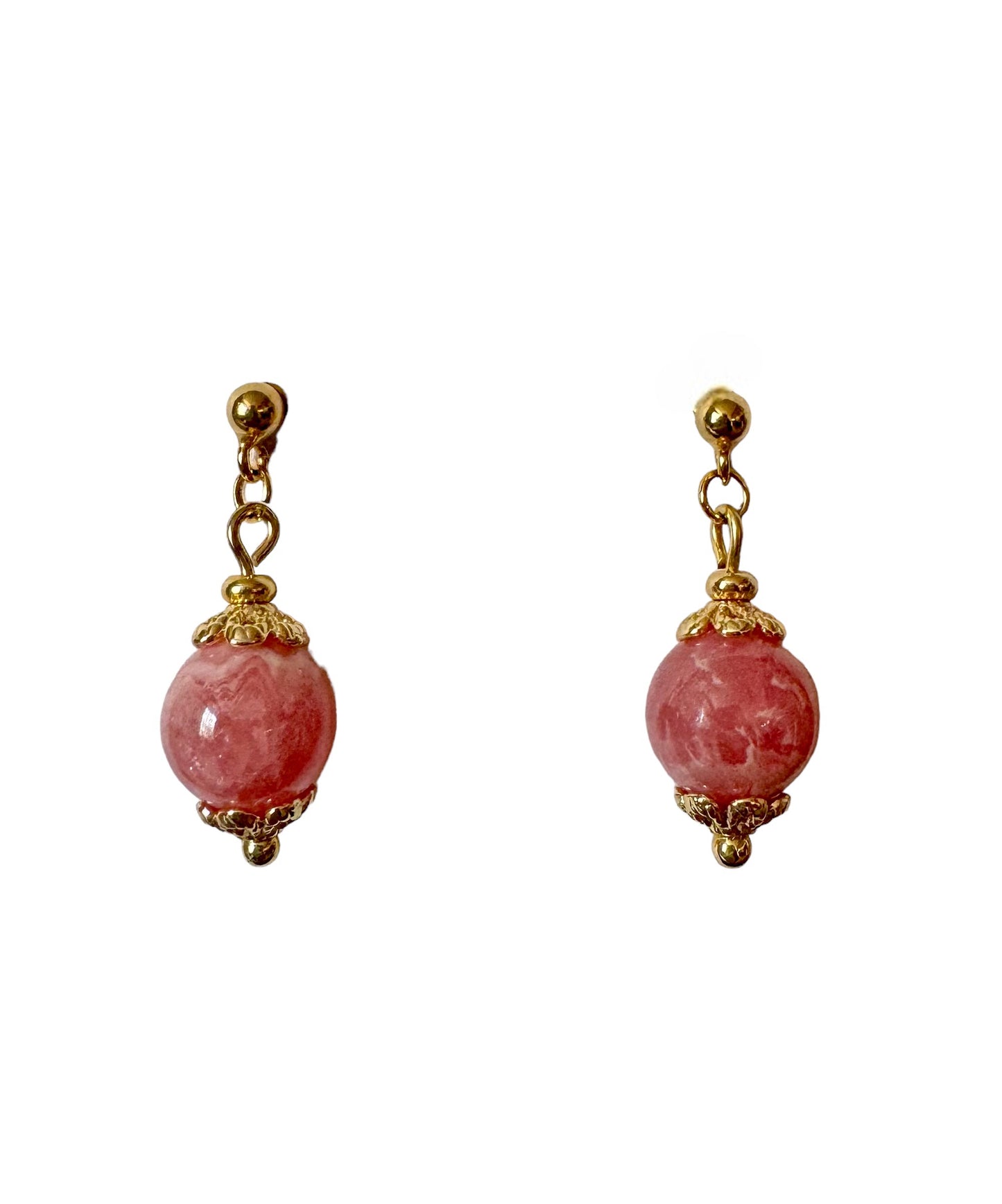 Boucles d'oreilles Luna en Rhodocrosite