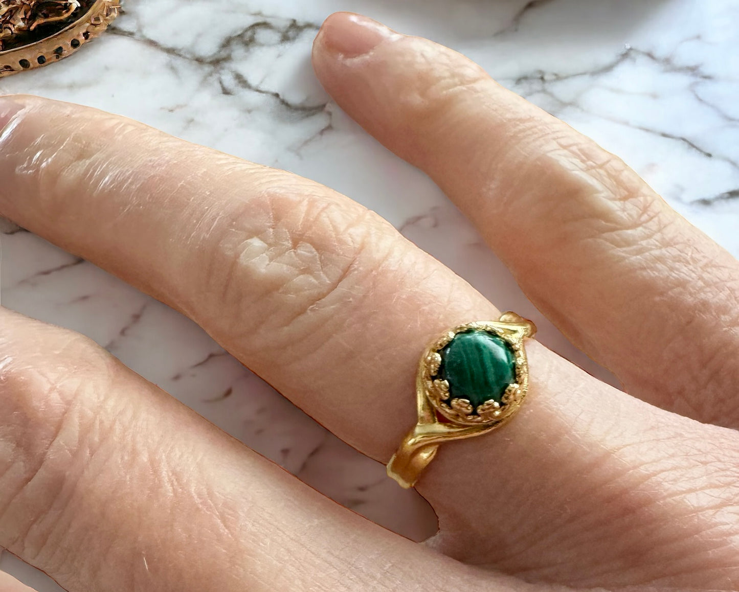 Bague Margot en Malachite