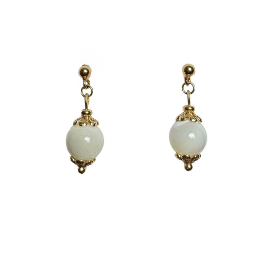 Boucles d'oreilles Luna en Nacre blanche