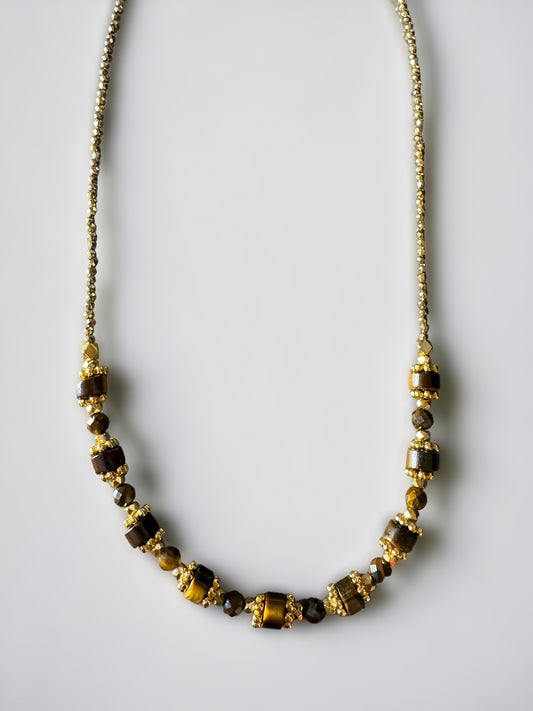 Collier Roma en Oeil de tigre