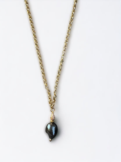 Collier Moorea en Perle de culture noire