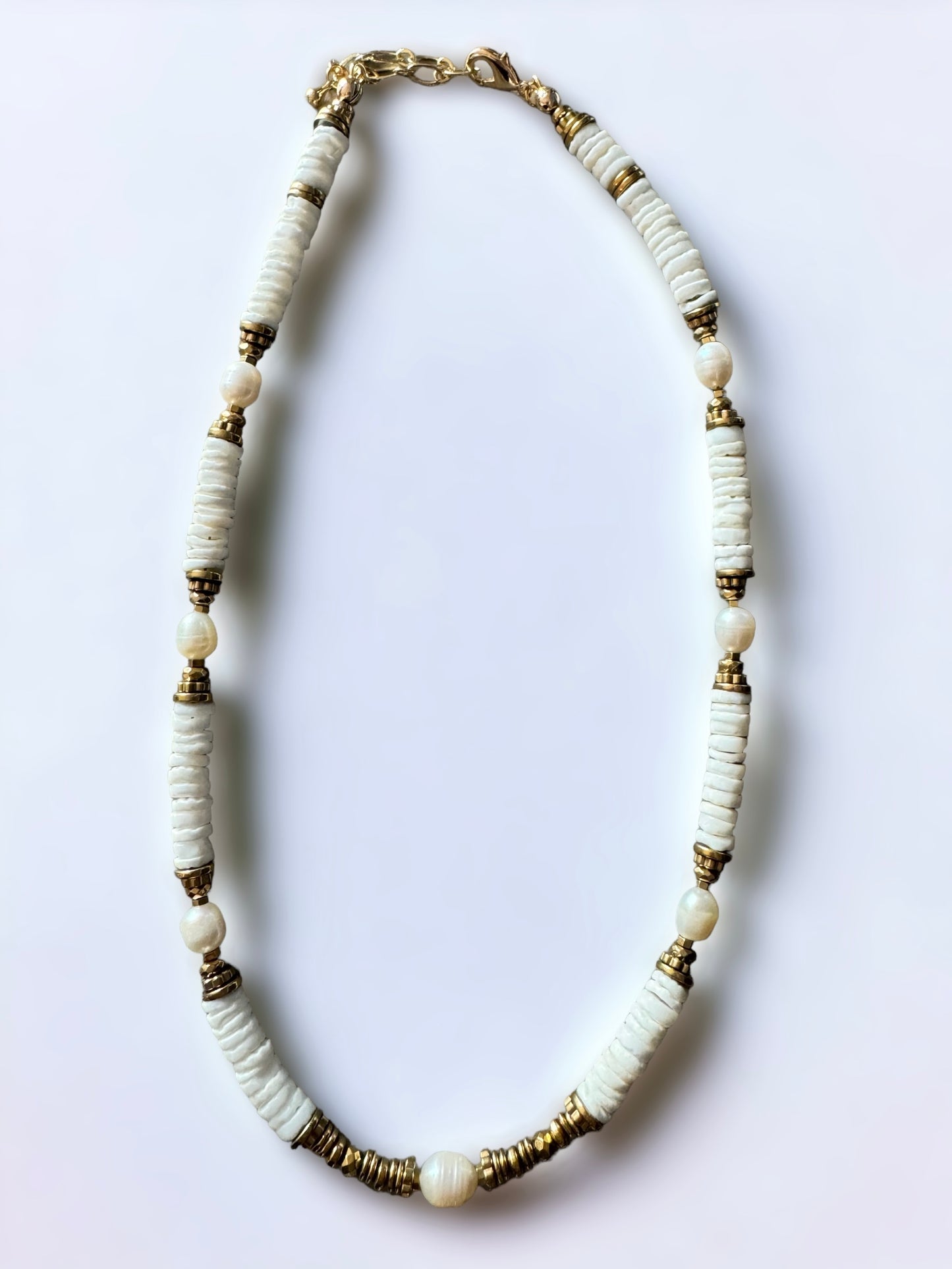 Collier Hawaï en Perles de culture et coquillages