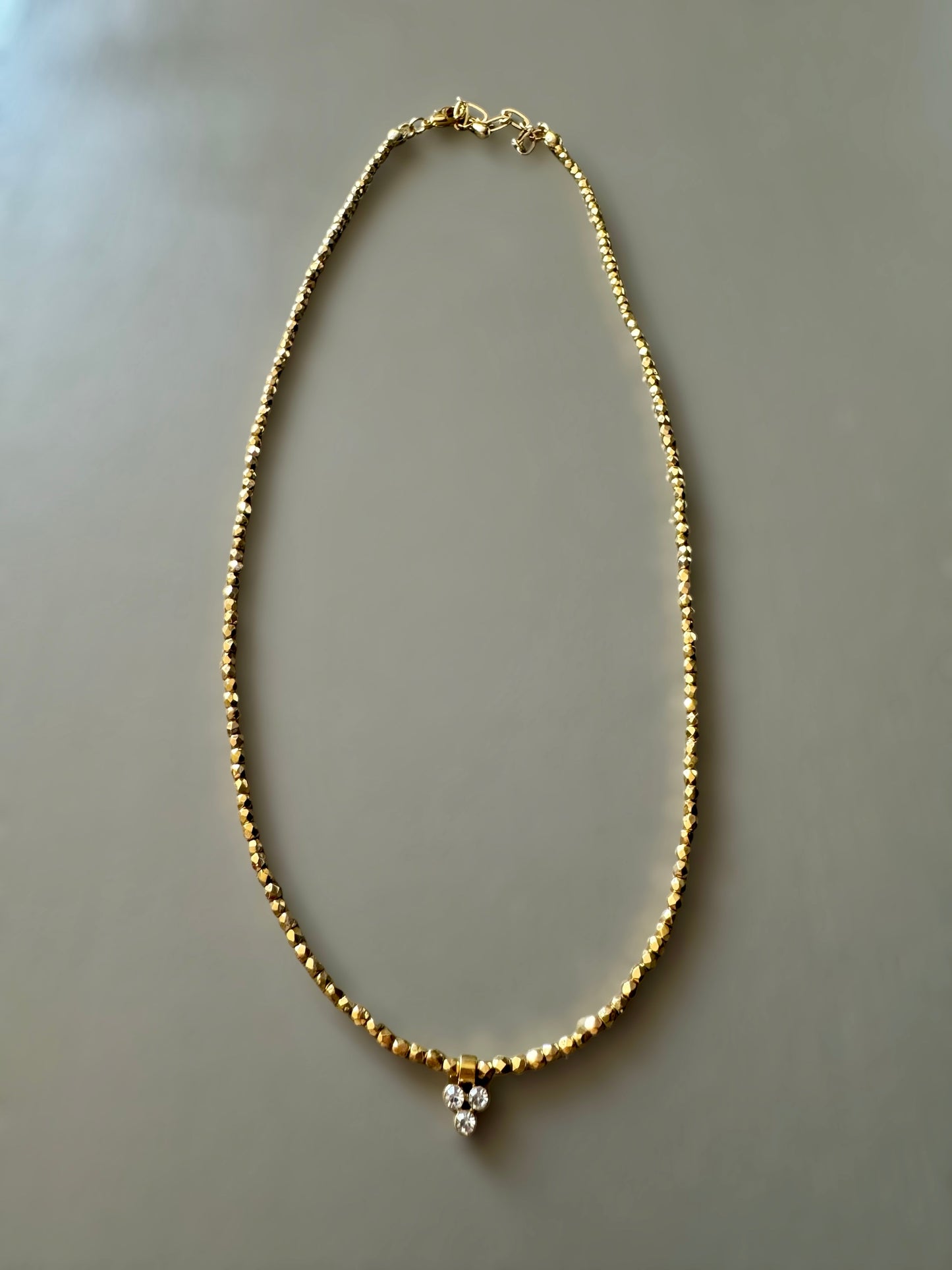 Collier Orphée fleur zirconium