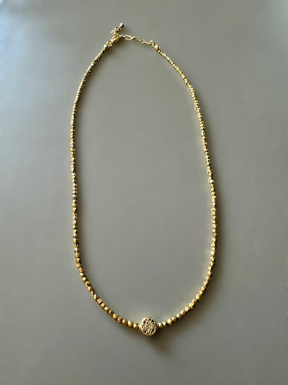 Collier Orphée palet filigrane