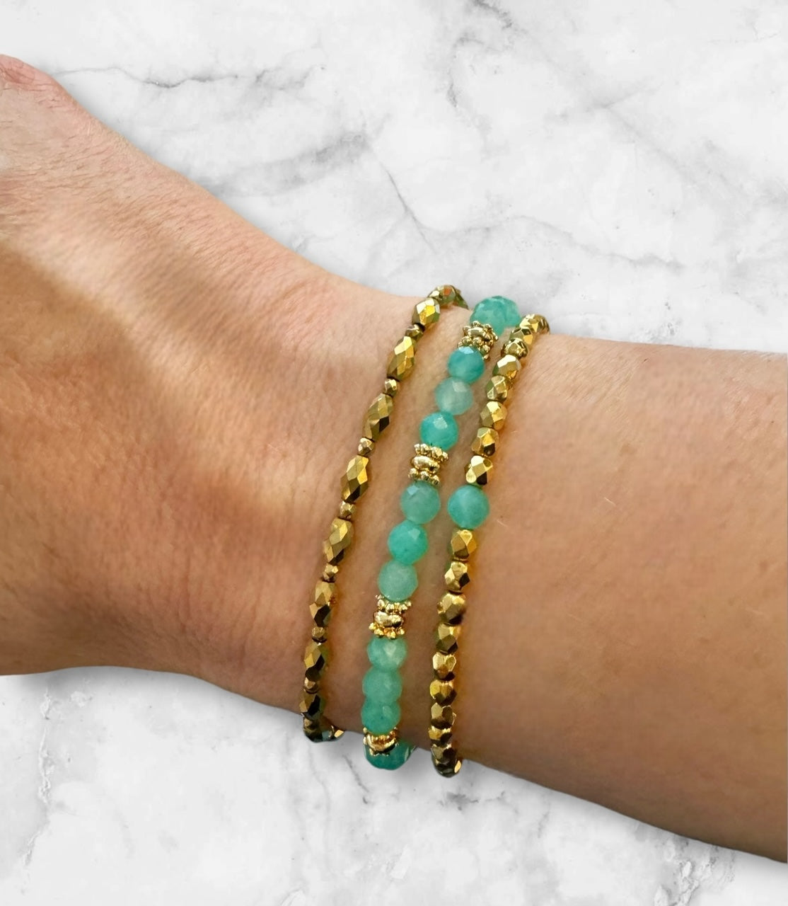 Bracelet Eden en Amazonite pierres fines