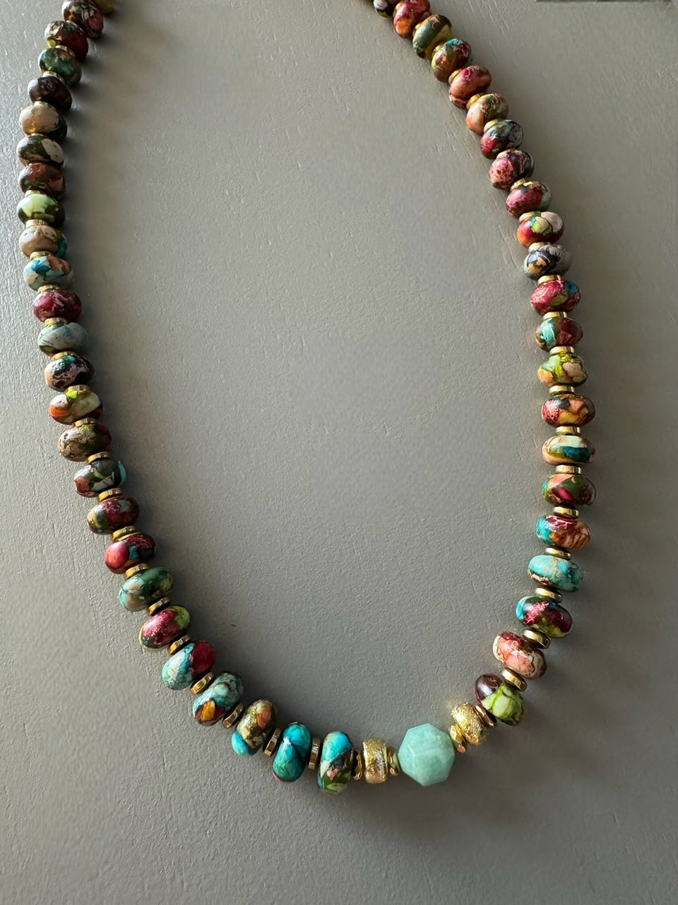 Collier Africa en Jaspe Impérial multicolore