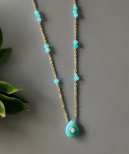 Collier Nefertiti en Amazonite