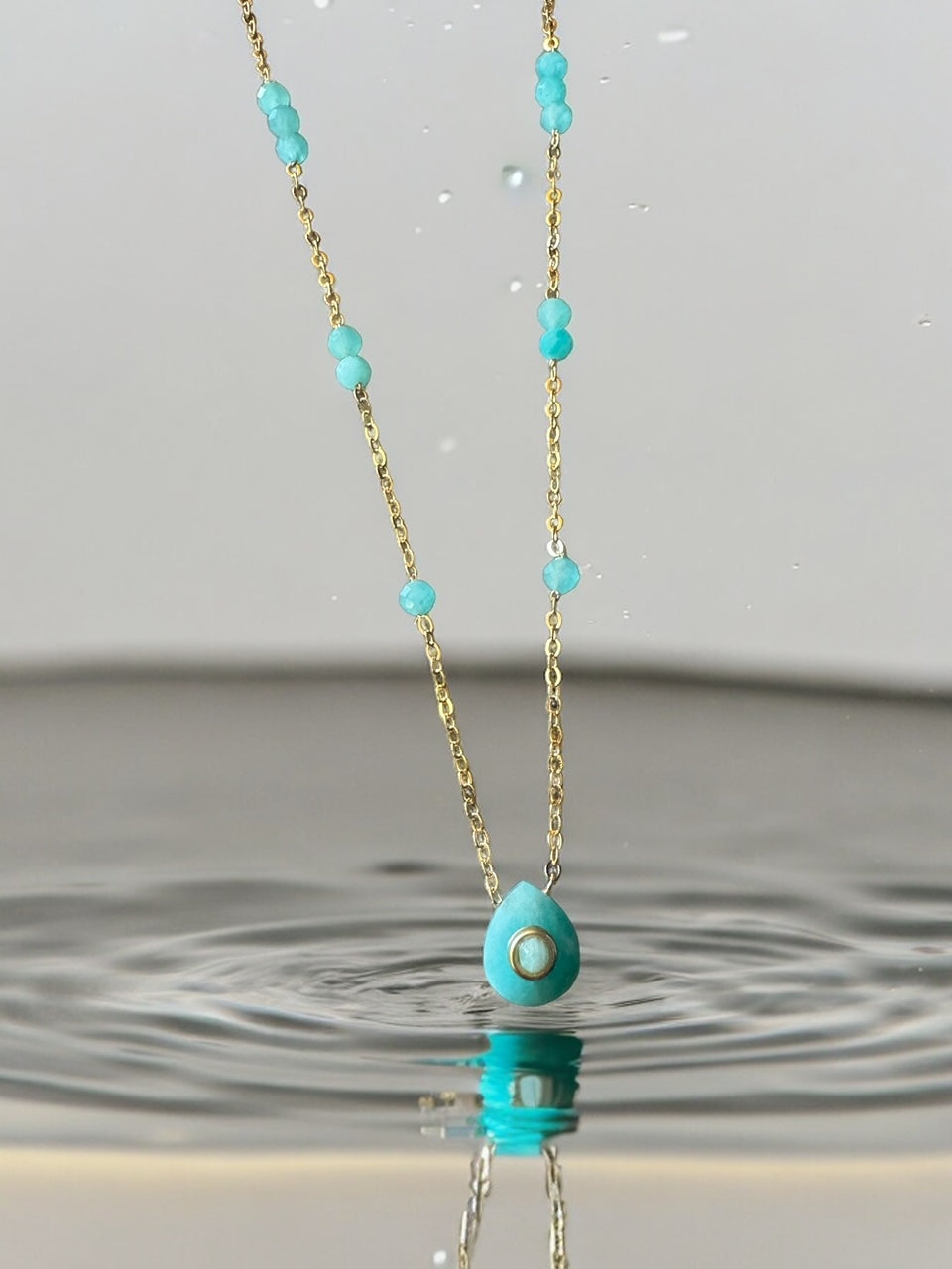 Collier Nefertiti en Amazonite