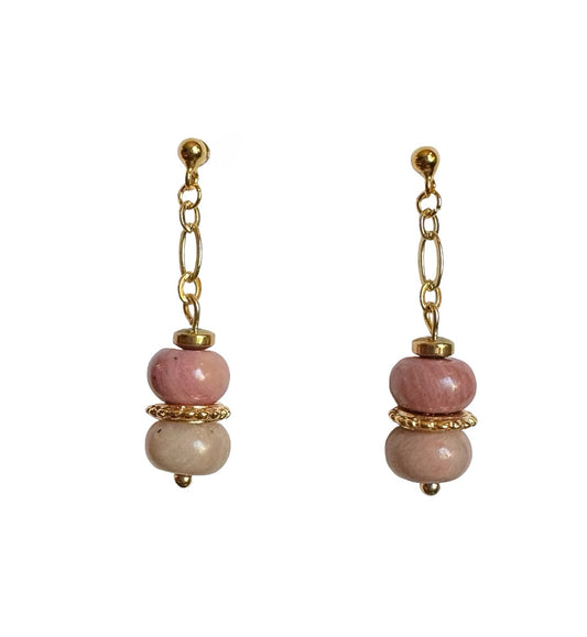 Boucles d'oreilles Africa en Rhodonite