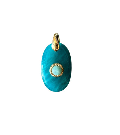 Pendentif Lumina en Amazonite de Russie et Amazonite du Pérou