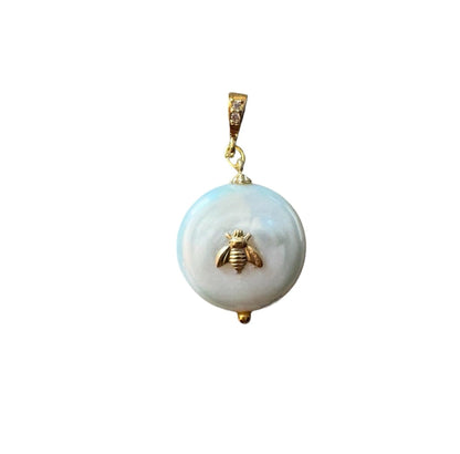 Pendentif Perlina grande Perle de culture et Abeille