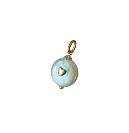 Pendentif Perlina petite Perle de culture et coeur