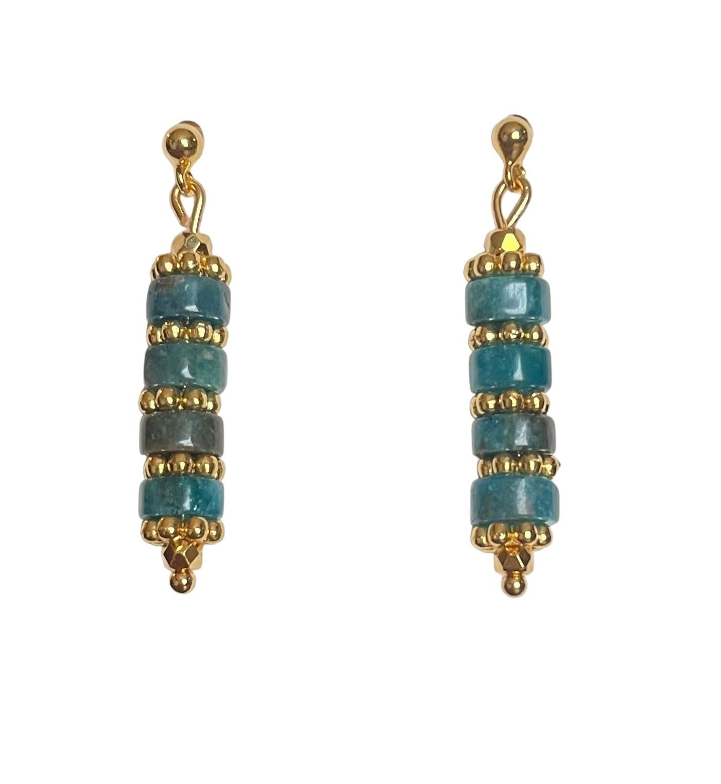 Boucles d'oreilles Roma en Apatite