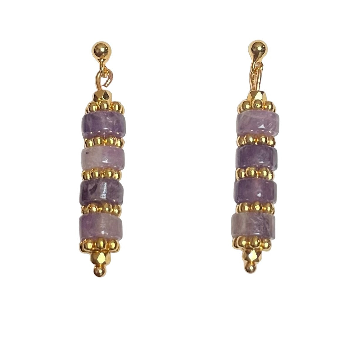 Boucles d'oreilles Roma en Amethyste