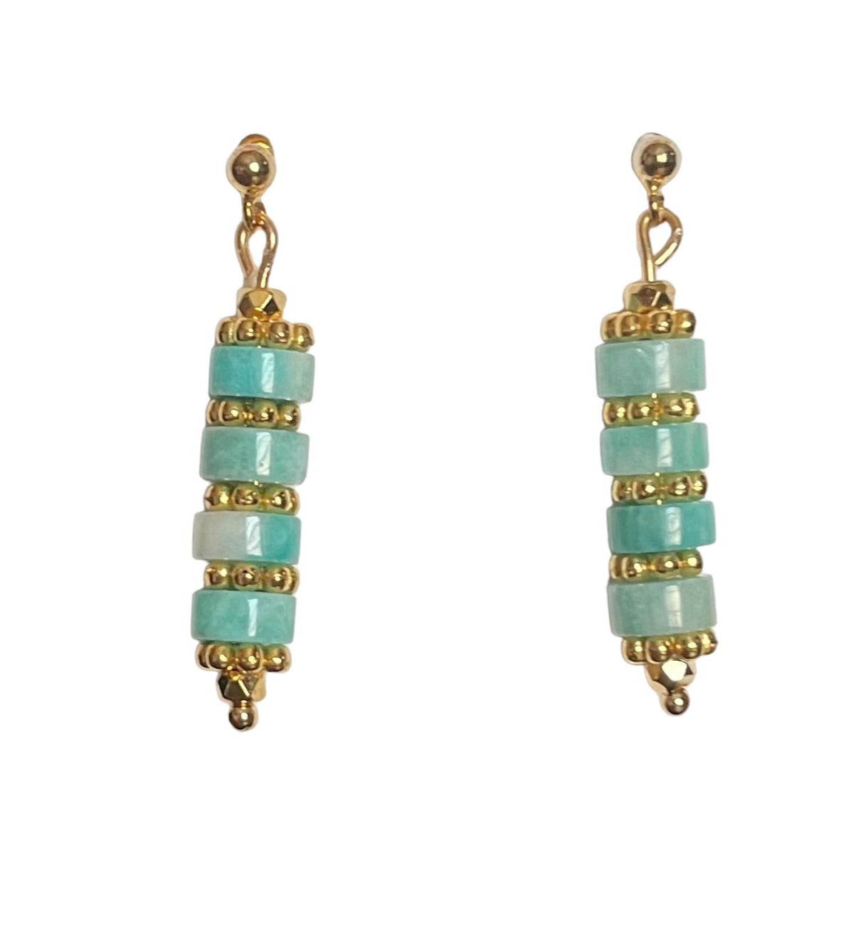 Boucles d'oreilles Roma en Amazonite