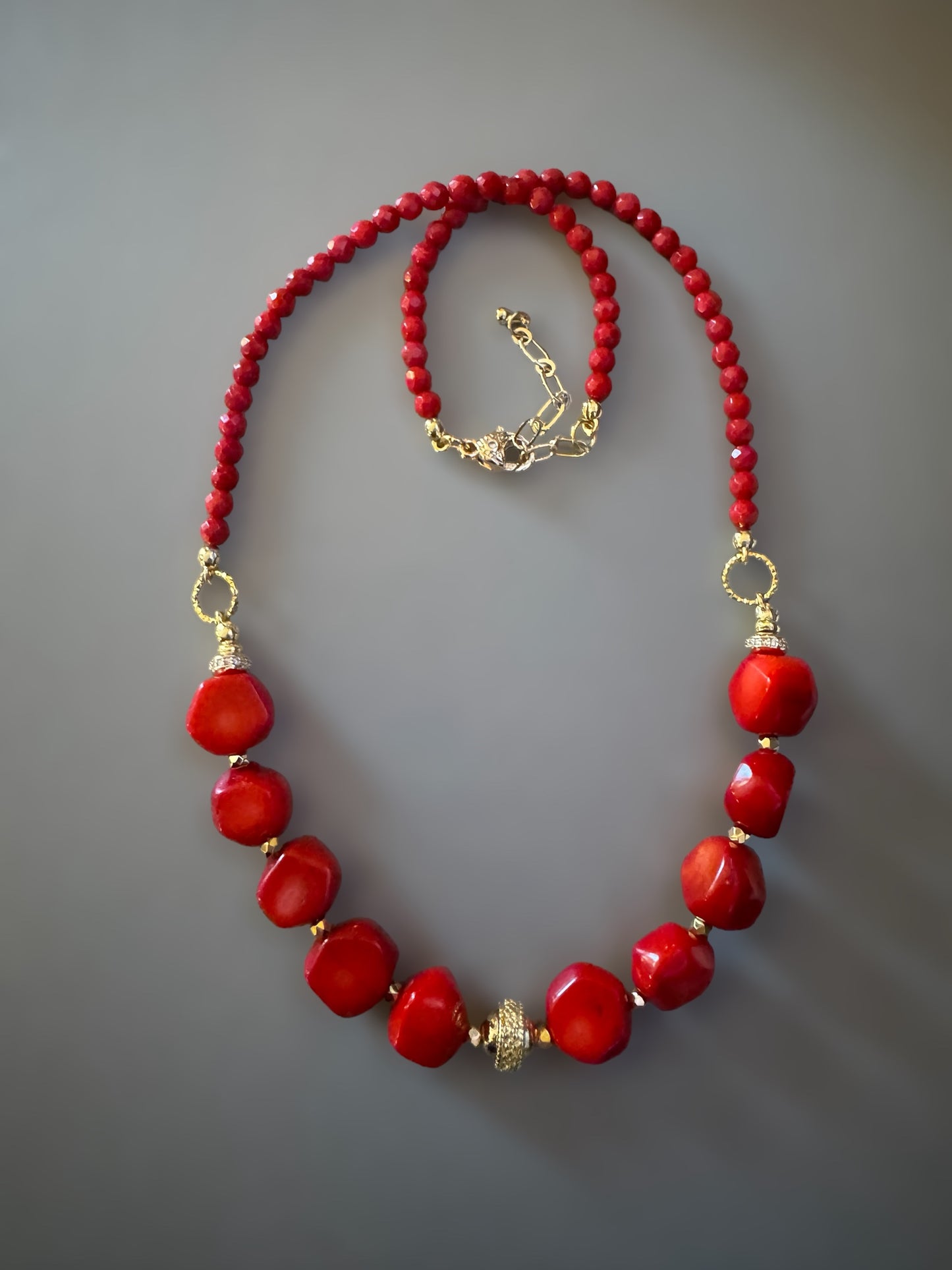 Collier Frida en Bambou corail rouge