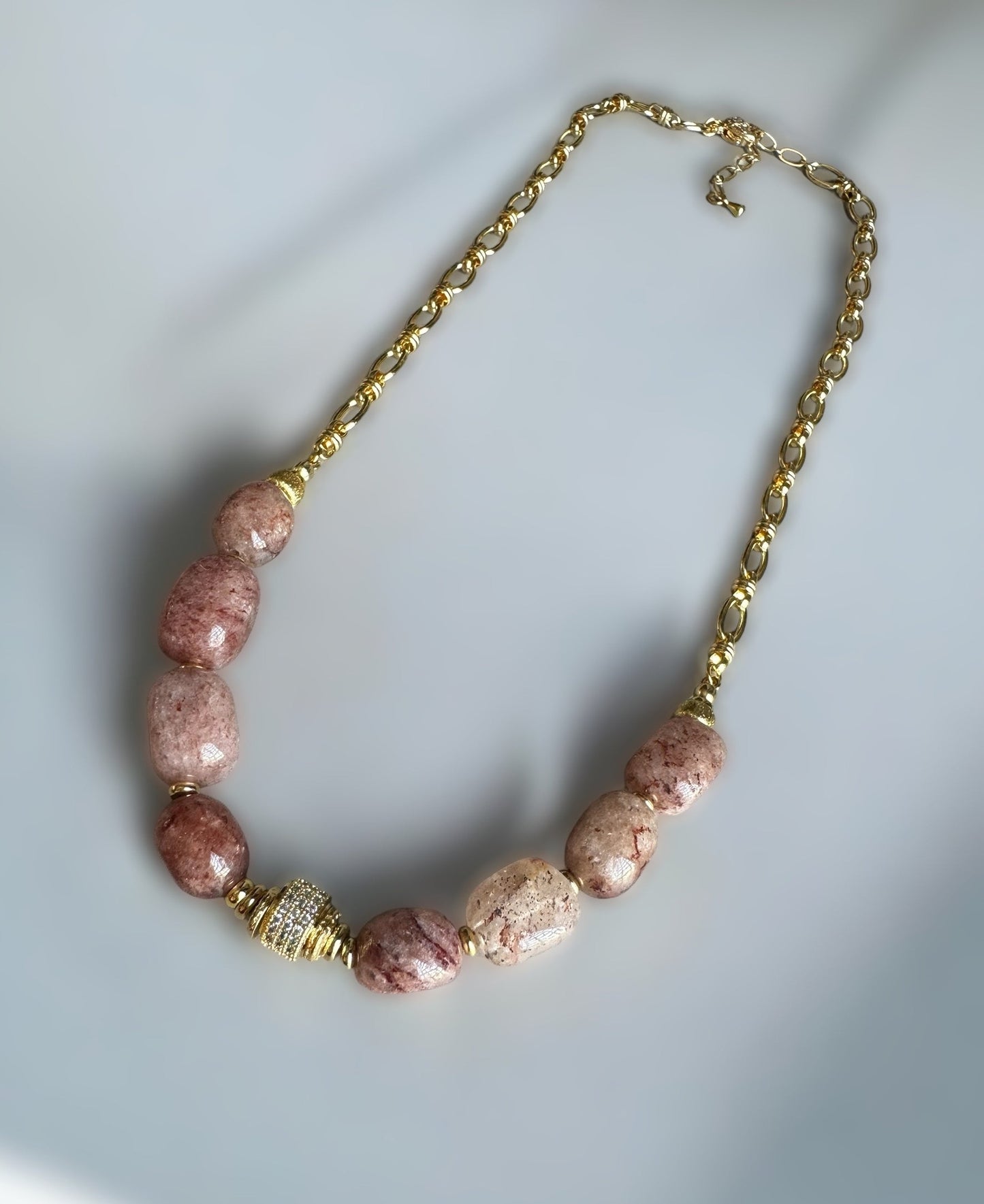 Collier Frida en Quartz fraise