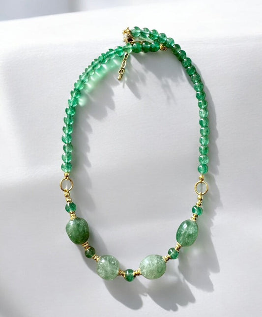 Collier Frida en Quartz fraise vert