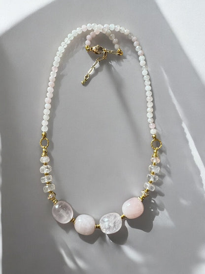 Collier Frida en Quartz rose