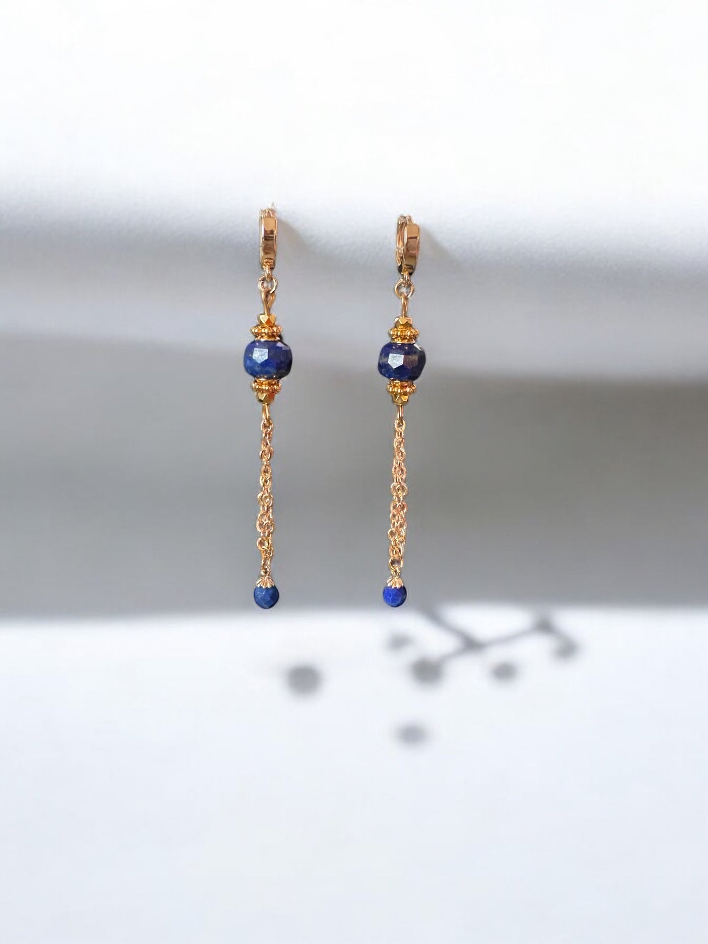 Boucles d'oreilles Lima en Lapis lazuli