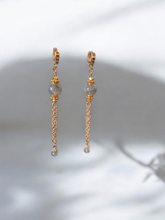 Boucles d'oreilles Lima en Labradorite