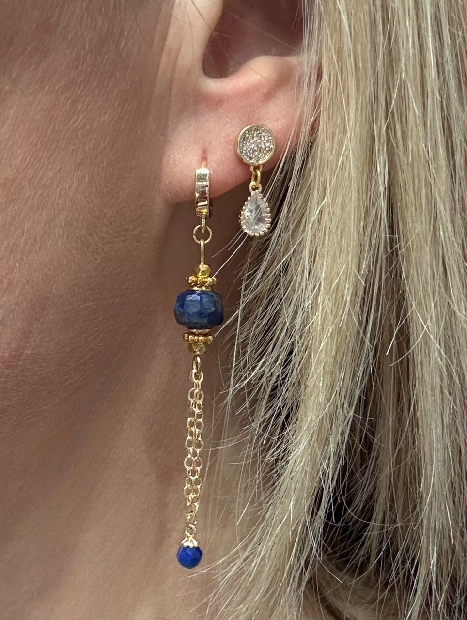 Boucles d'oreilles Lima en Lapis lazuli