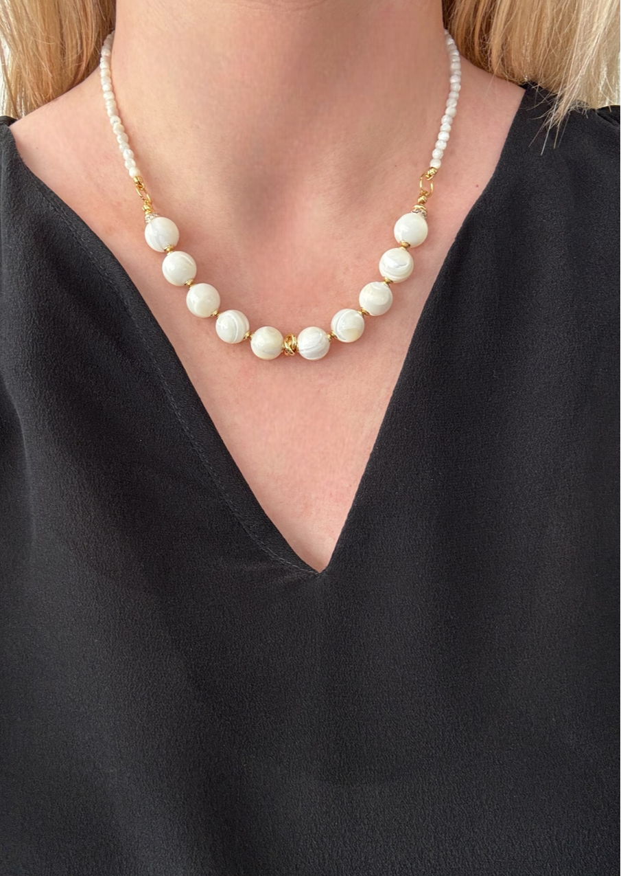 Collier Frida en Nacre blanche