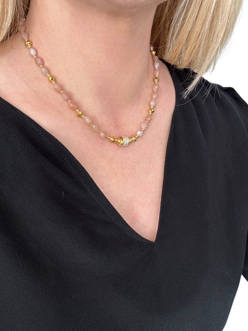 Collier Éclipse en Pierre de soleil