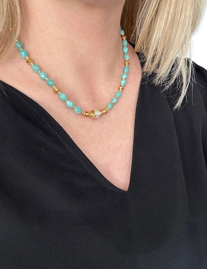 Collier Éclipse en Amazonite