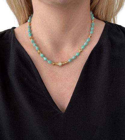 Collier Éclipse en Amazonite