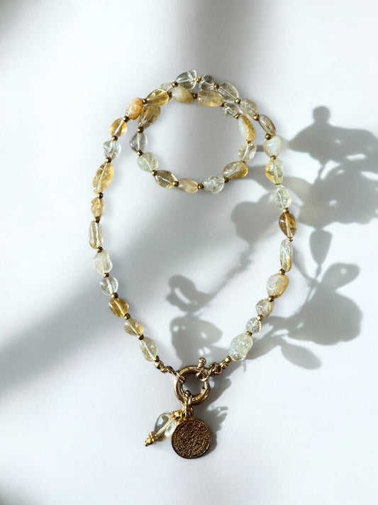 Collier Athena en Citrine