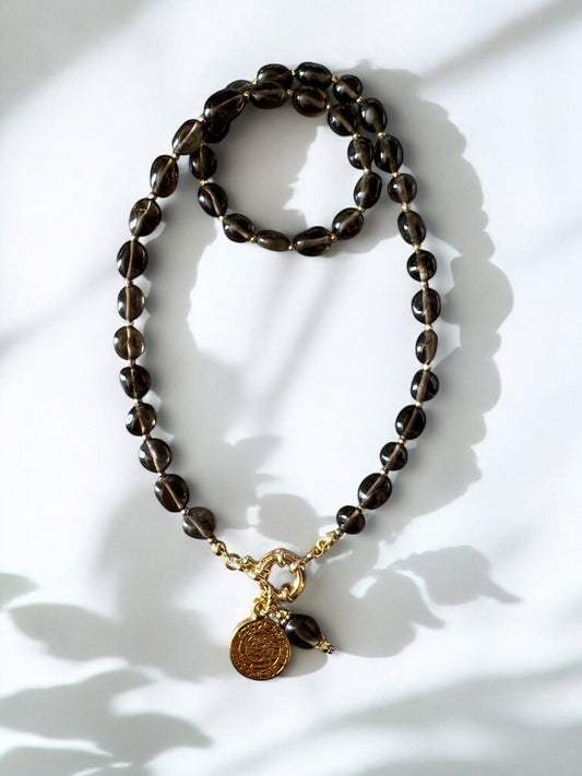 Collier Athena en Quartz fumé