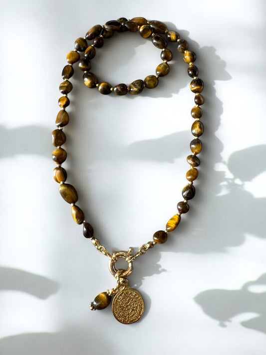 Collier Athena en Oeil de tigre