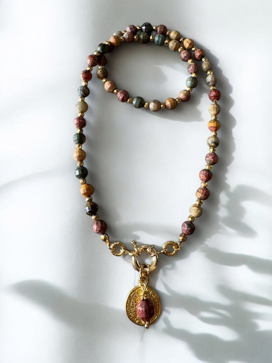 Collier Athena en Jaspe Picasso