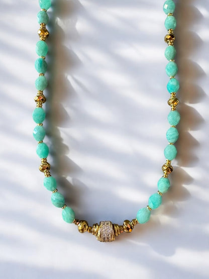 Collier Éclipse en Amazonite