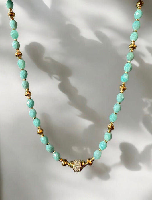 Collier Éclipse en Amazonite
