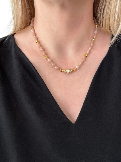 Collier Éclipse en Pierre de soleil