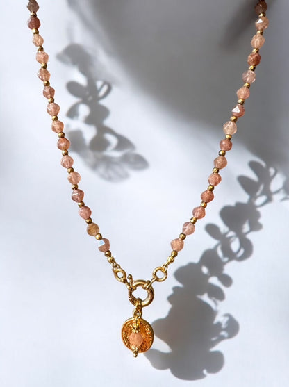 Collier Athena en Quartz fraise