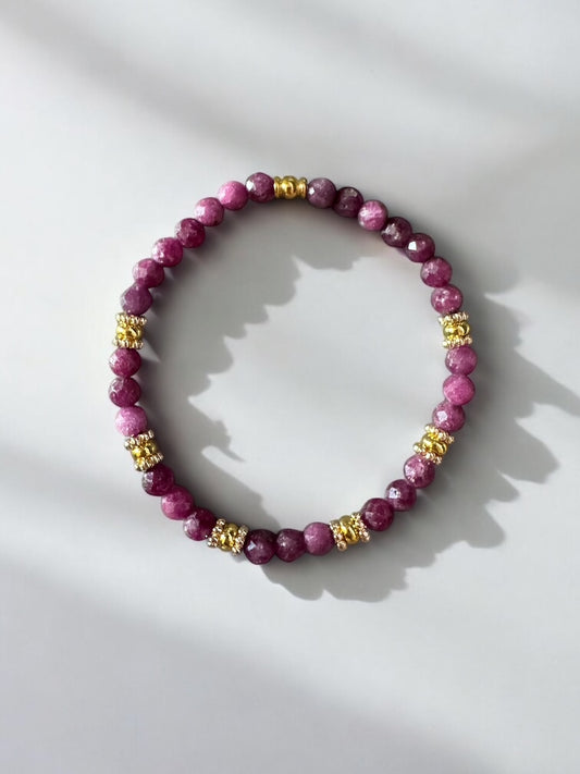 Bracelet Eden en Rubis pierres fines
