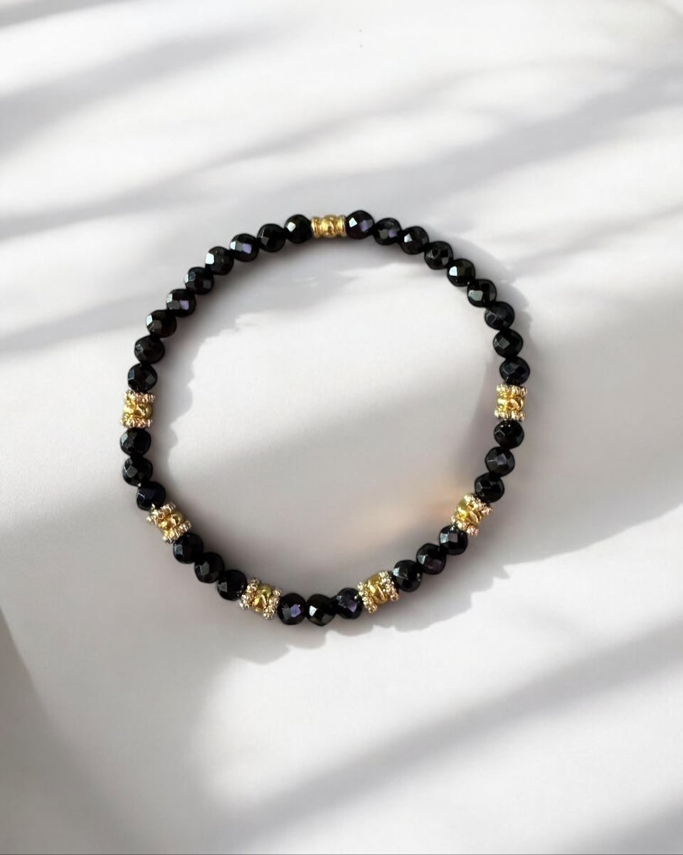 Bracelet Eden en Spinelle noire pierres fines