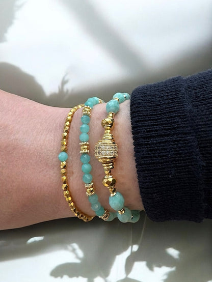 Bracelet Eden en Amazonite pierres fines