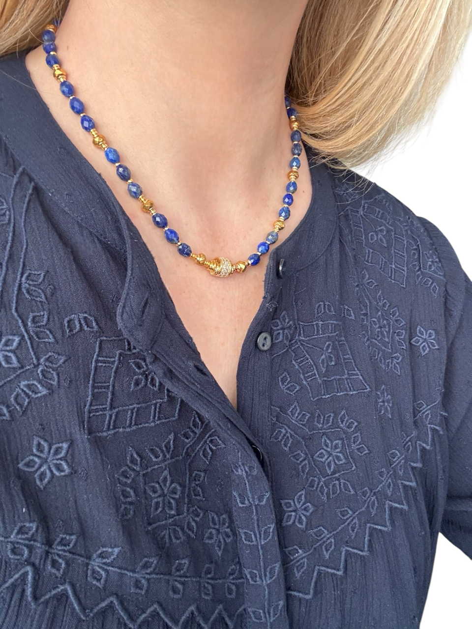 Collier Éclipse en Lapis lazuli