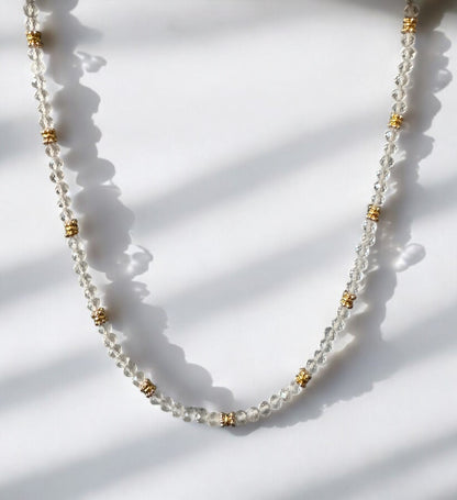 Collier Eden en Cristal de Roche pierres fines