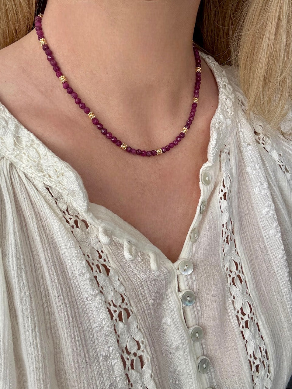 Collier Eden en Rubis pierres fines